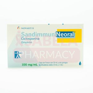 CICLOSPORINA SANDIMMUN NEORAL EMULSIÓN 100 MG/ML, NOVARTIS