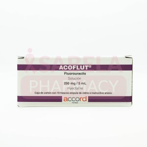 FLUOROURACILO, ACOFLUT 250 MG/ 5ML CAJA C/10 FCOS, ACCORD